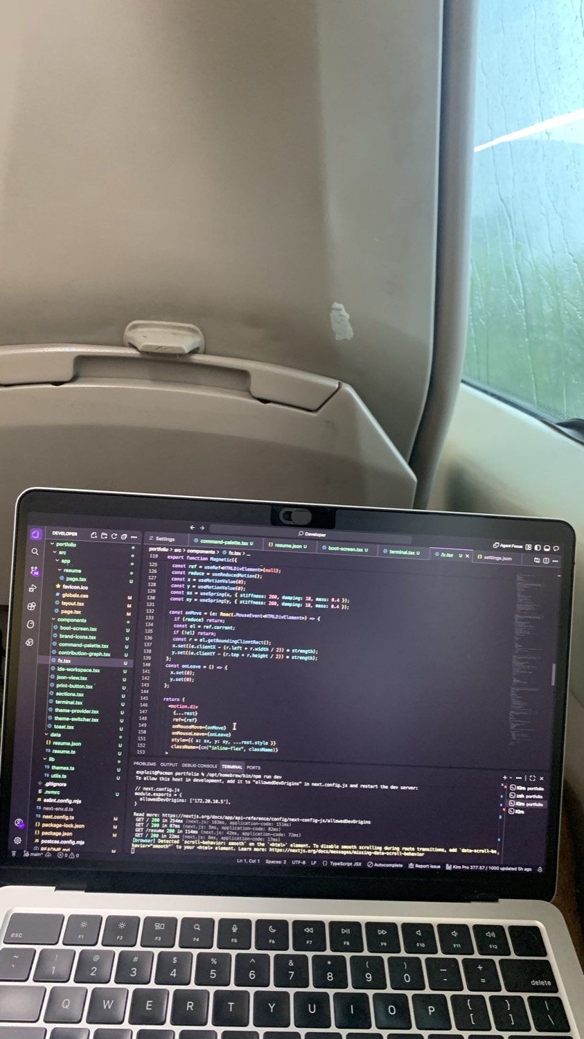 Coding on the move from a MacBook